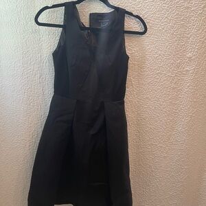 French Connection Black Pleated Halter Mini Dress